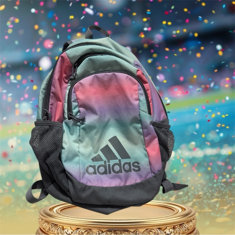 Adidas Backpack Pink Teal Purple Tie Dye Pastel